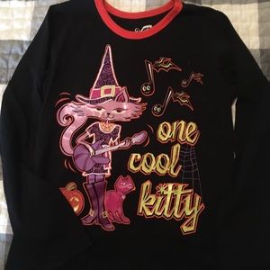 Adorable Halloween cool kitty T size 7/8